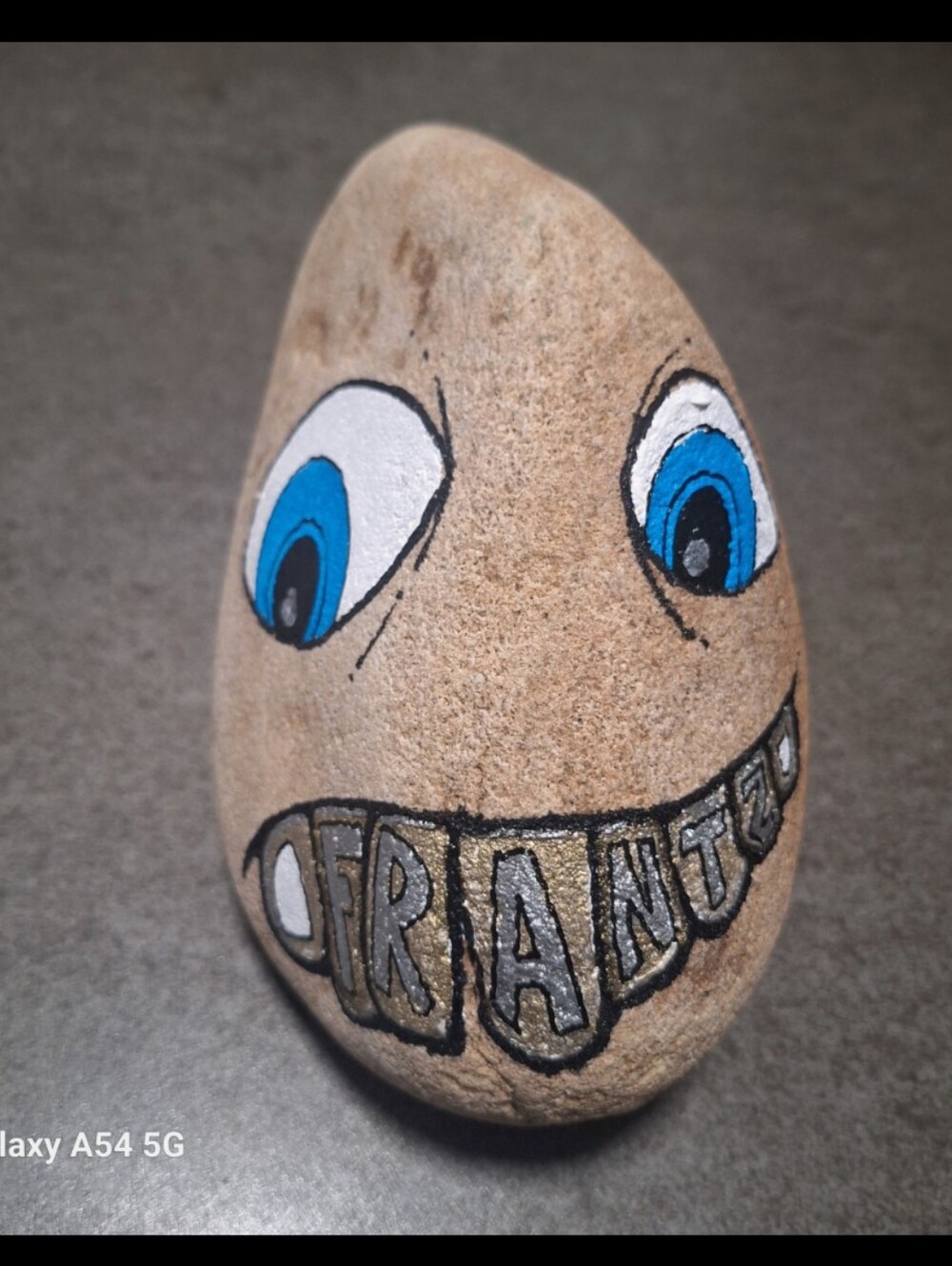 SET OF 5 Hand Painted Face Rocks - Decorative Stones - Picture 3 of 5